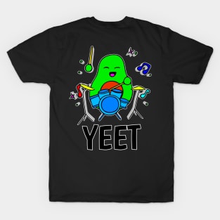 Yeet - Trendy Dance - Funny Avocado Cute Clipart Veggies - Musical Beats Drummer T-Shirt